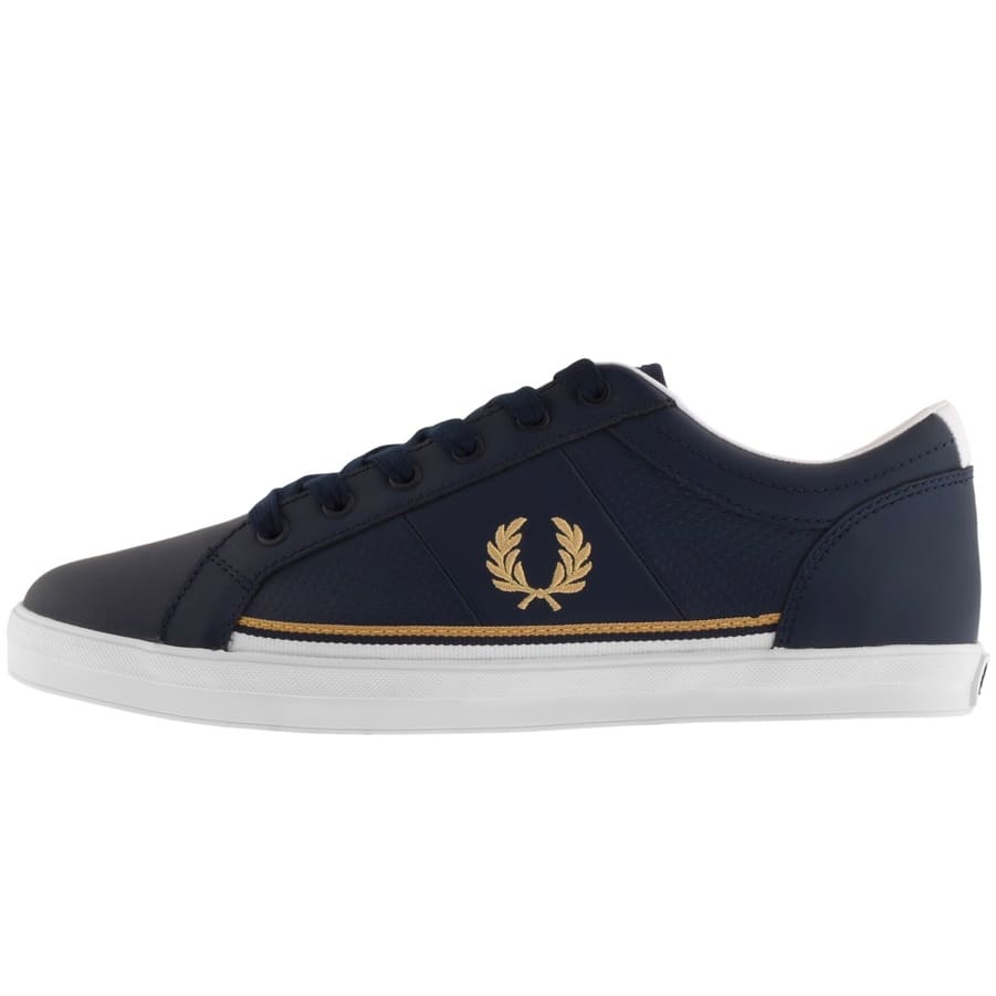 Alternative Image for ProductFred Perry Baseline Leather Trainers Blue1